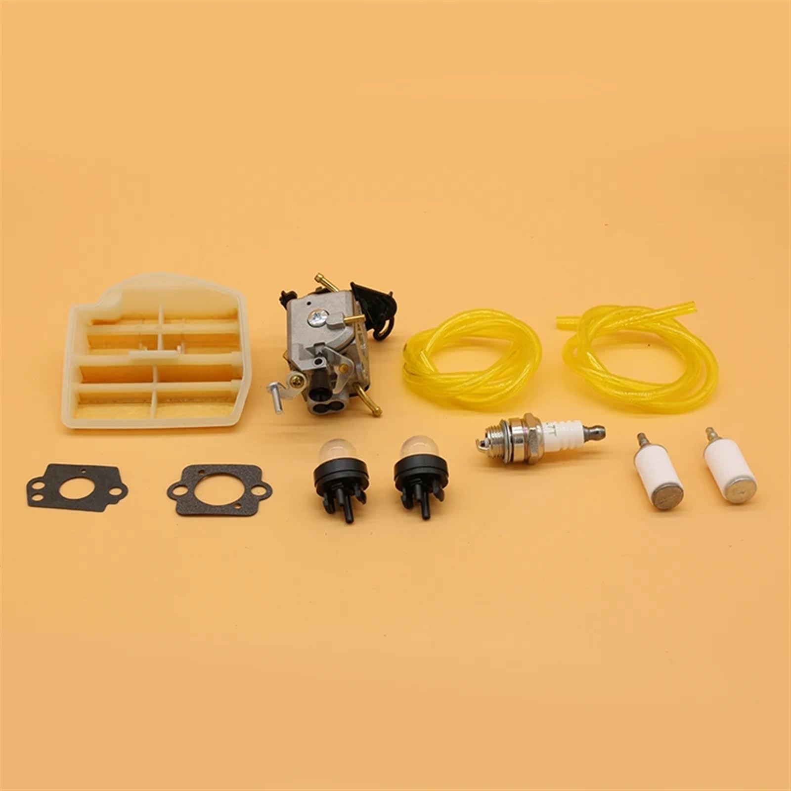 Kit de filtro aire y combustible for carburador, for Husqvarna, 445, 450, 445E, JONSERED, CS2245S 506450401, Zama, C1M-EL37B Piezas motosierra CARB Elemento de filtro de aire para cortacésped