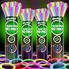 400 barras de resplandor a granel suministros de fiesta – Resplandor en la oscuridad, paquete de recuerdos de fiesta con destellos de 8 pulgadas y conectores para pulseras y collares para niños y adultos