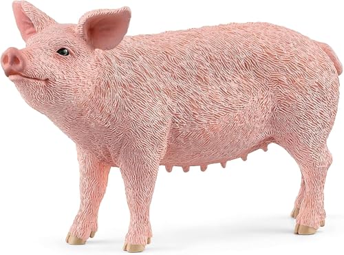 SCHLEICH Farm World | Schwein 13933 Bauernhof Spielfigur | detailgetreue Tierfiguren | tolles Geschenk für Jungen und Mädchen | Bauernhof Spielzeug ab 3 Jahre | 10 x 3 x 6 cm