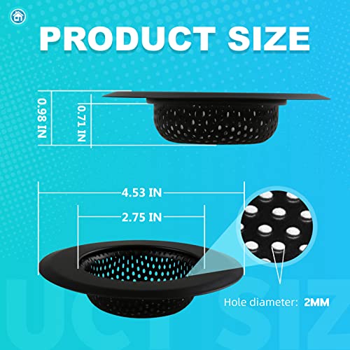Colador para desagüe de cocina acero inoxidable 2 piezas miniatura 2