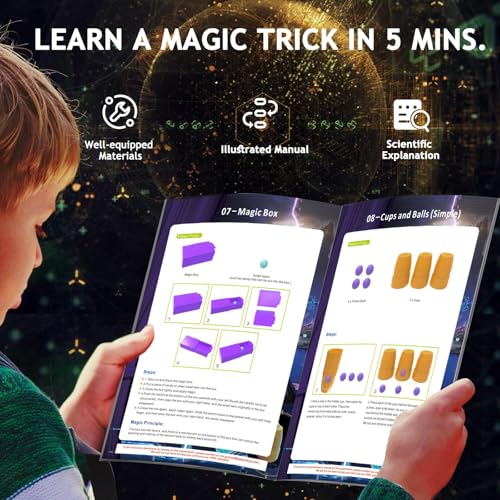 Japace MDSC07 Magic Kit For Kids, Perform 75+ Easy Magic And Science Tricks, Magician Set thumb #4