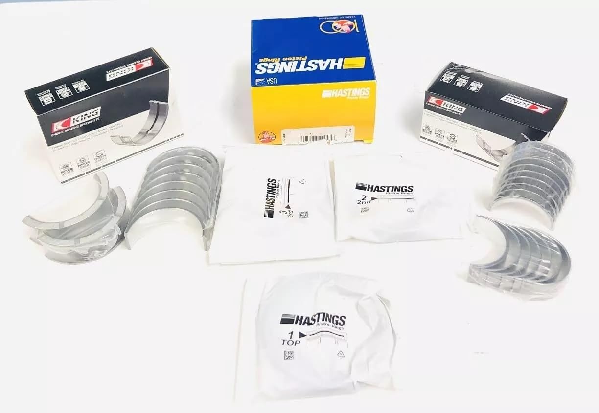 Rod and Main Bearings with 2M4860 Ring Set LQ4 LQ9 6.0L 1999-2006 Stock Size Bore Piston Rings Plasma Moly