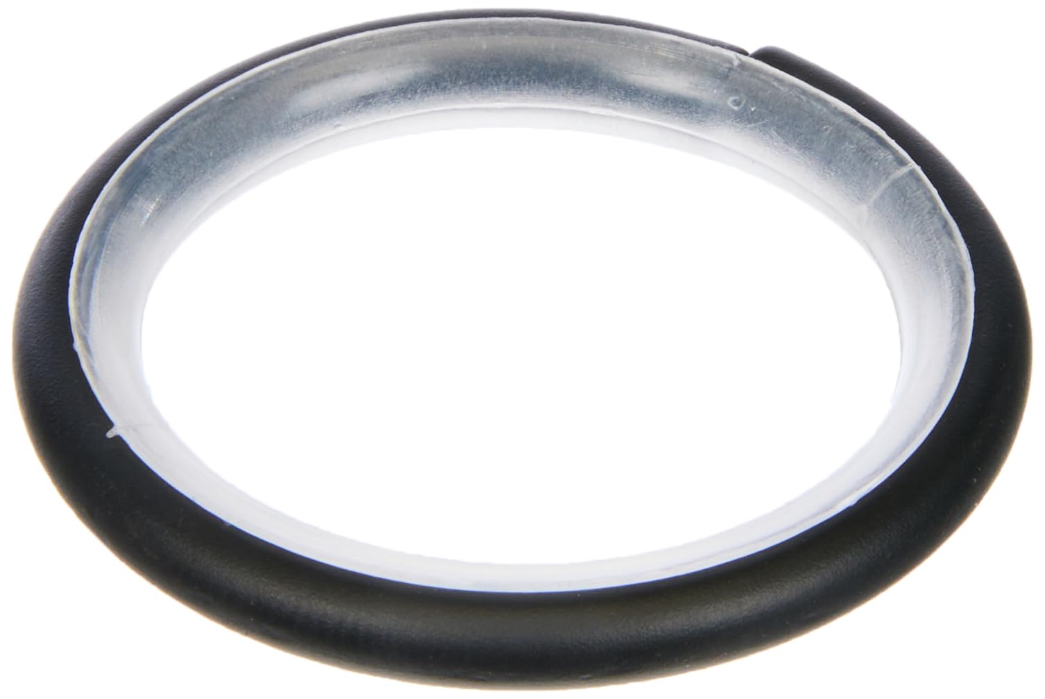 GARDINIA Gardinenringe für Gardinenstangen mit Ø 16 mm - 20 mm, Mit Gleiteinlage und Gardinenhaken, 10 Stück, Breite 4 mm, Kreta, Metall/Kunststoff, Schwarz-matt