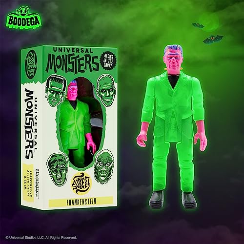 Image of Super7 Universal Monsters Frankenstein (Glow-in-The-Dark Costume Colors) - 3.75 in Scale Reaction Figure