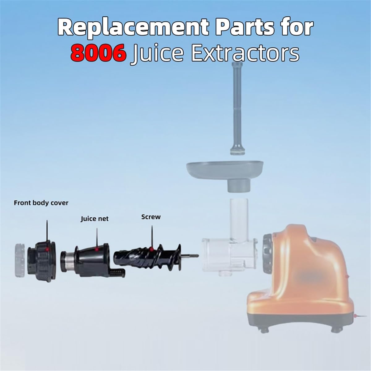 THYTEOVW N85R Juicer Replacement Parts Compatible for Omegae 8006 8005 8004 8003 NC800HDR, NC900HDC Slow Masticating Juicing Screen