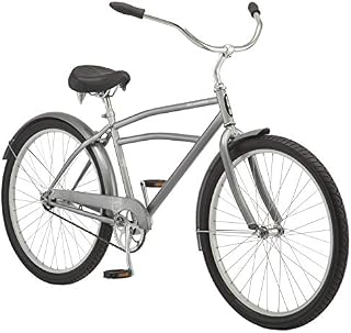 Schwinn Huron Adult Beach Cruiser Bike, Featuring 17-Inch/Medium Steel Step-Over Frames, 1-Speed Drivetrains