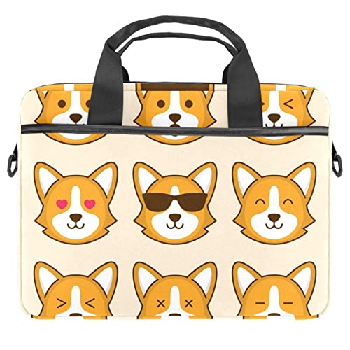 Housse ordinateur portable 14.5 pouces antichoc à motif Corgi coloré