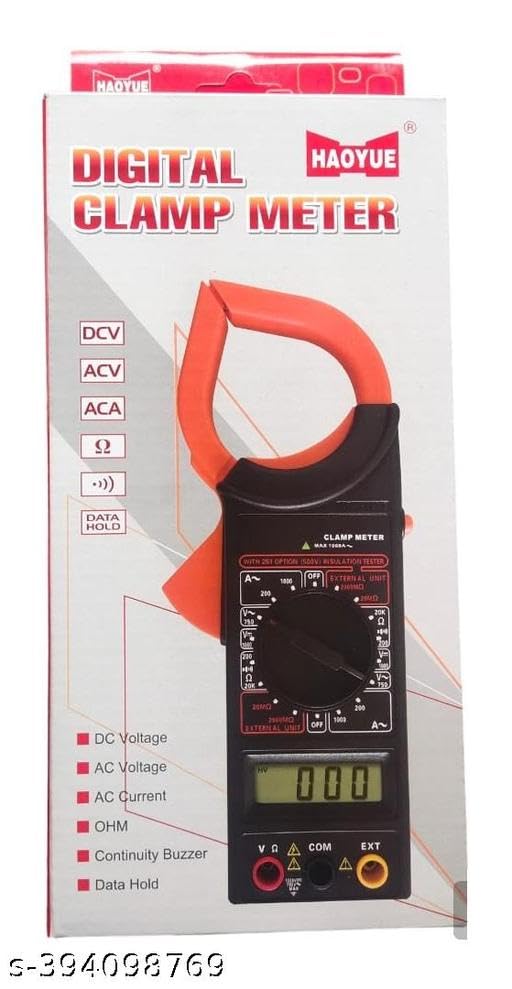 multimeter for measuring ac and dc voltage, ac current and resistance with lcd display
