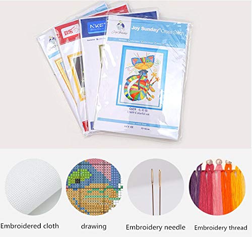 Cross Stitch Kits Stamped Fabric-Lady Beauty-Diy Embroidery Starter Kits-Easy Pre-Printed Patterns Embroidery-Crafts Supplies Needlework-For Home Wall Decor 40X50Cm #TOP4