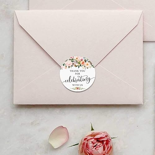 Miniatura 4 de 120 x Celebrating Labels, Wedding Collection, Baby Shower Stickers, Floral Party Collection, Engagement Party Decor, Flower Floral Stickers, Wedding