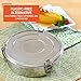 IMUSA 1.5Qt Stainless Steel Flan Mold with Lid, Round Baking Pan for Flan, Cheesecake, Pudding, and Desserts, Silver