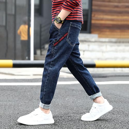 Boys Jeans Teens Kids Regular Straight Leg Slim Fit Denim Pants Casual Vintage Stretch Skinny Jean Trousers4