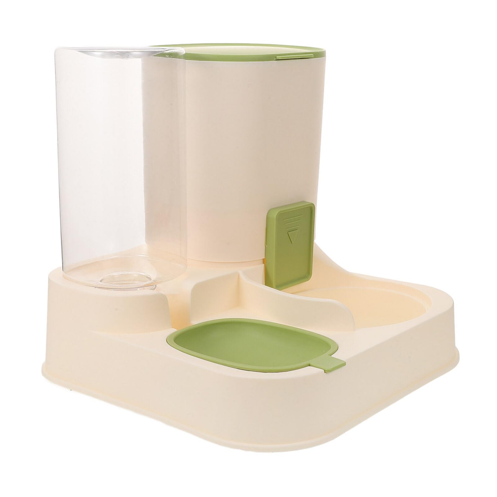 Dispenser Grande e Gatti Acqua per Cani per Cibo Automatico Capacità | Bottiglia Acqua Trasparente, Separazione Secco e Umido, Materiale Pp, 1, 3 l Acqua e 2, 3 l Cibo