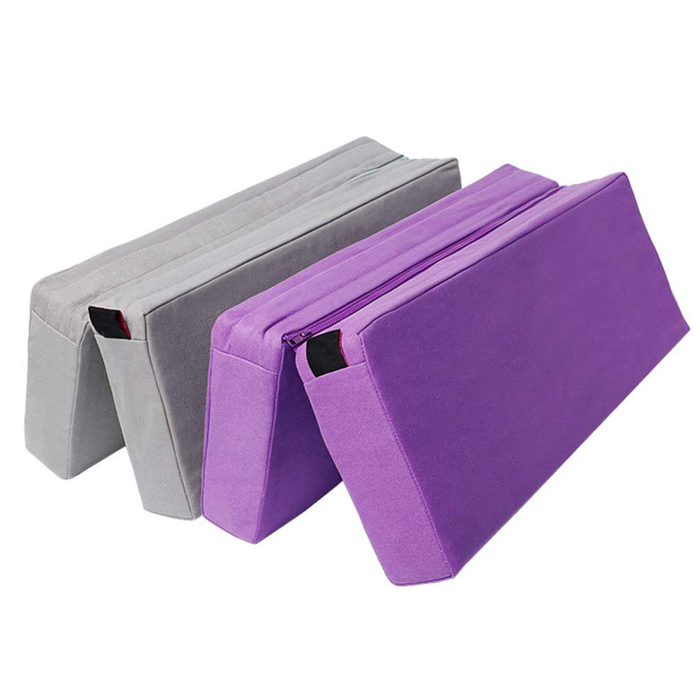 GZD Yoga de Almohadas, Cojines de Hombro Rectangular auxiliares Bolster portátil Plegable Suelo Yoga Ejercicios de Yoga Almohadas Complementos- - aliviar la Fatiga y Forma de Cuerpo,Marrón