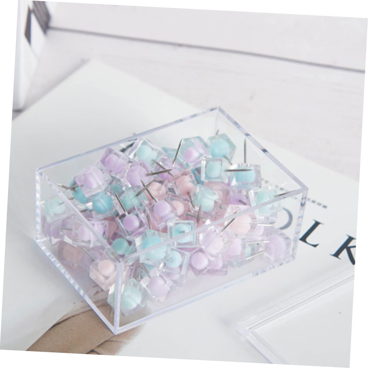 Housoutil 3 Series Chinchetas Coloridas para Oficina Push Pins para Decoración De Tableros De DIY para Escolar Y 80 Piezas*3