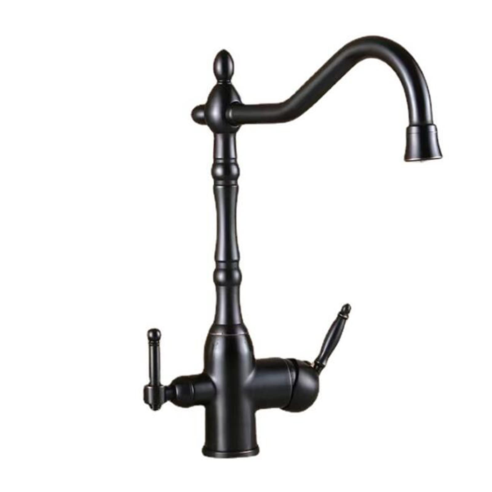 LMYSXAOZ 3 Way Kitchen Tap for Filter Water System, Taps Brass Sink Swivel Hot and Cold Multifunction