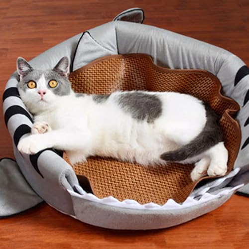 Lit chat requin 16.5x16.5 pouces nid chaud résistant aux rayures - 8