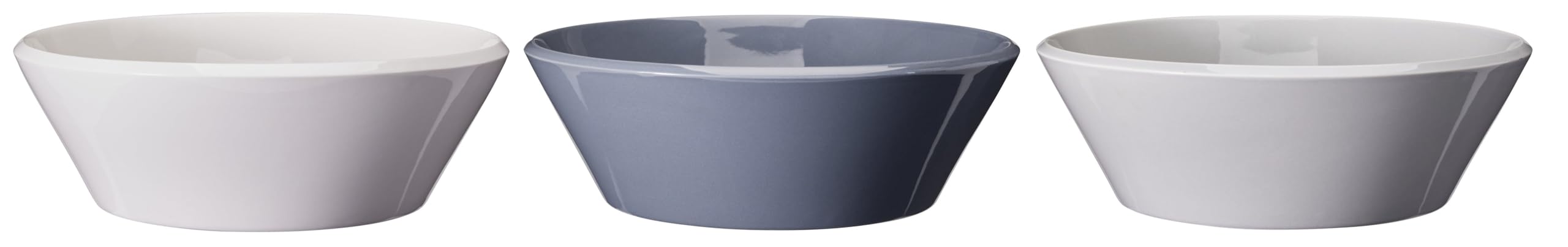 Cookinglife Serviesset Siaki - Wit/Blauw/Grijs - Porselein 18-delig / 6 personen - 6 dinerborden, 6 koszulek i 6 komentarzy