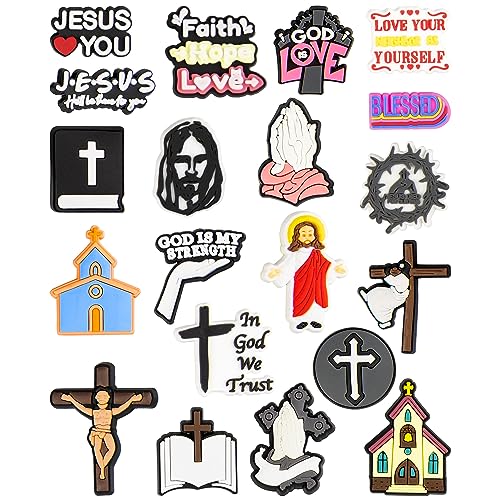 CUNUEN Jesus Christian Decoration Charms, God Blessed Faith Gift for Men Women Adults