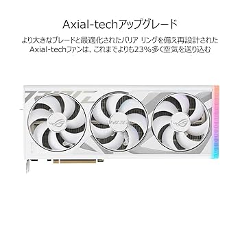 拡張カード ASUSTek ASUS ROG-STRIX-RTX4080-16G-WHITE ROG Strix GeForce RTX 4080 16GB GDDR6X White OC Edition