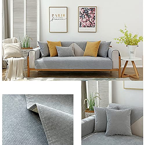 Funda impermeable para sofá gris de 90x180 cm protector de muebles antideslizante 4