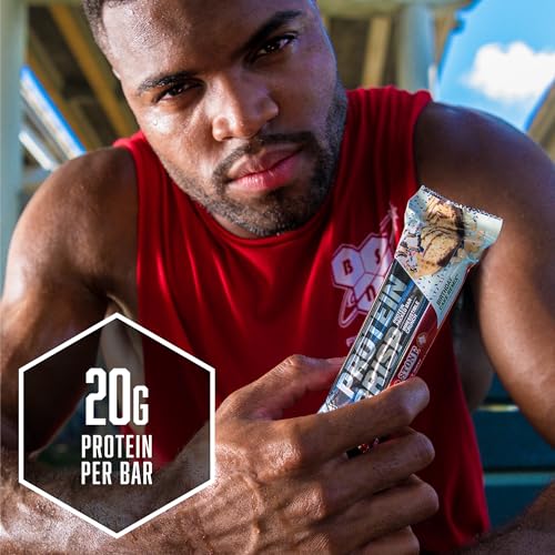 Image of BSN Protein Crisp Bar, Chocolate Crunch, 20 Gram Protein Snack Bars with Whey and Fiber, Gluten-Free Crunchy Energy Bars for Workout, Fitness, On-the-Go, 12 Count