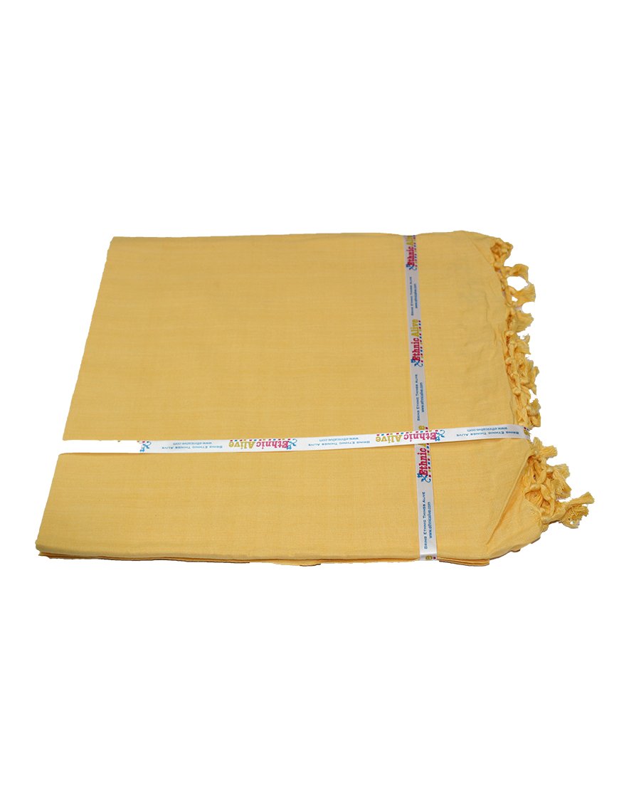 EthnicAlive Bhagalpuri Andi Dull Chadar Yellow