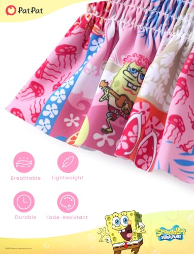 Image of SPONGEBOB SQUAREPANTS Family Matching Swimwear Set, UPF 50+ Quick-Dry Beachwear for Girls，Boys,Women & Men, Multicolor
