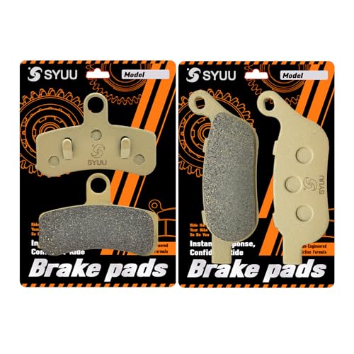 Plaquettes de Frein Avant et Arrière Compatible avec Harley Davidson Dyna Street Bob, Wide Glide, Super Glide, Fatboy Softail Deluxe Heritage Softail Classic...