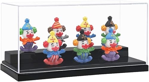 Odoria Caja de acrílico transparente de la caja de presentación 7,8" exhibición larga de la figura del coche 2 pasos a prueba de polvo