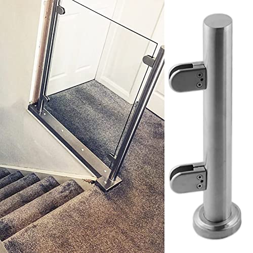 Postes de balaustrada de vidrio con abrazaderas de espiga para una barandilla segura y elegante de cubierta, valla de patio y escalera