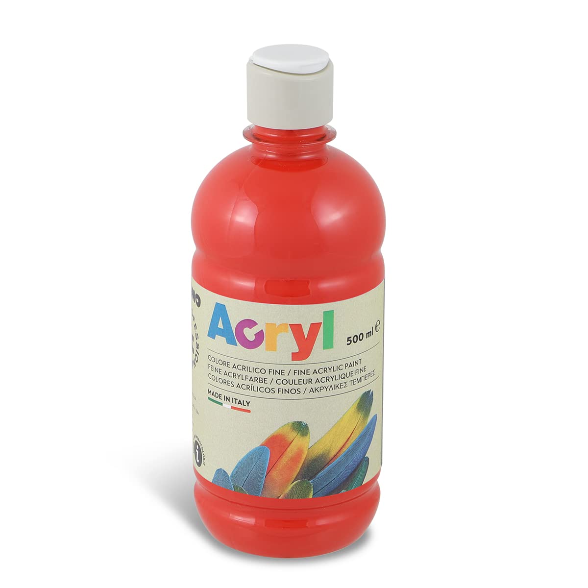 H&P COLORE ACRILICO FINE BOTTIGLIA 500 ML VERMIGLIO