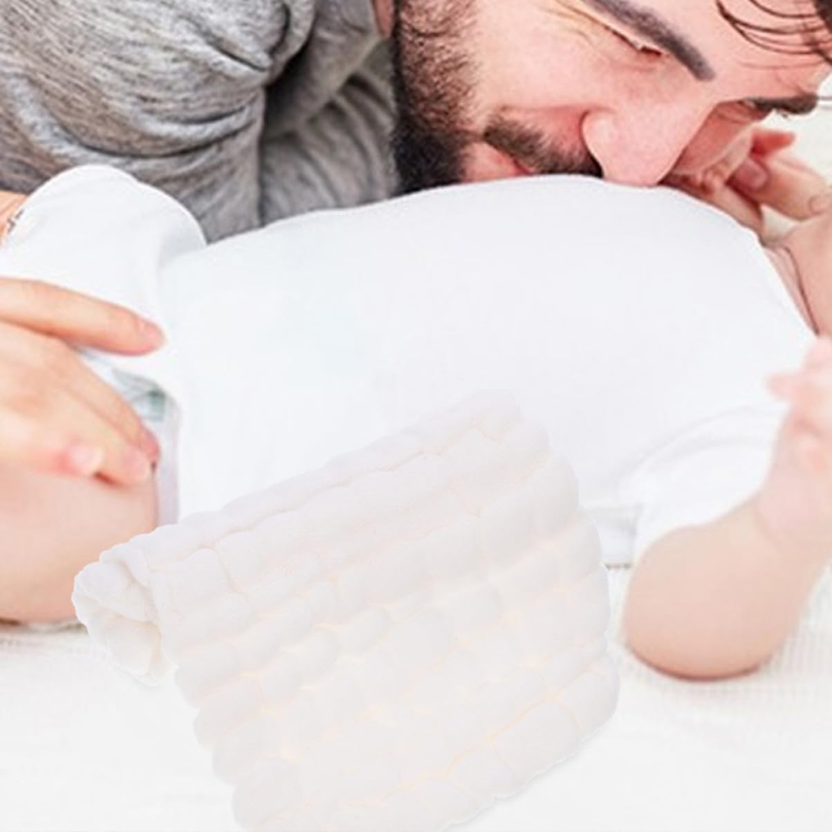 Stoffwindeleinlagen für Babys, 8 Stück, Baumwolle, Weiß