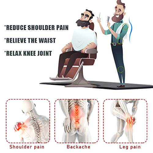 Bestsalon For Hair Stylist Salon & Barber Shop Chair Floor Comfort Black Hexagon Mat #TOP5