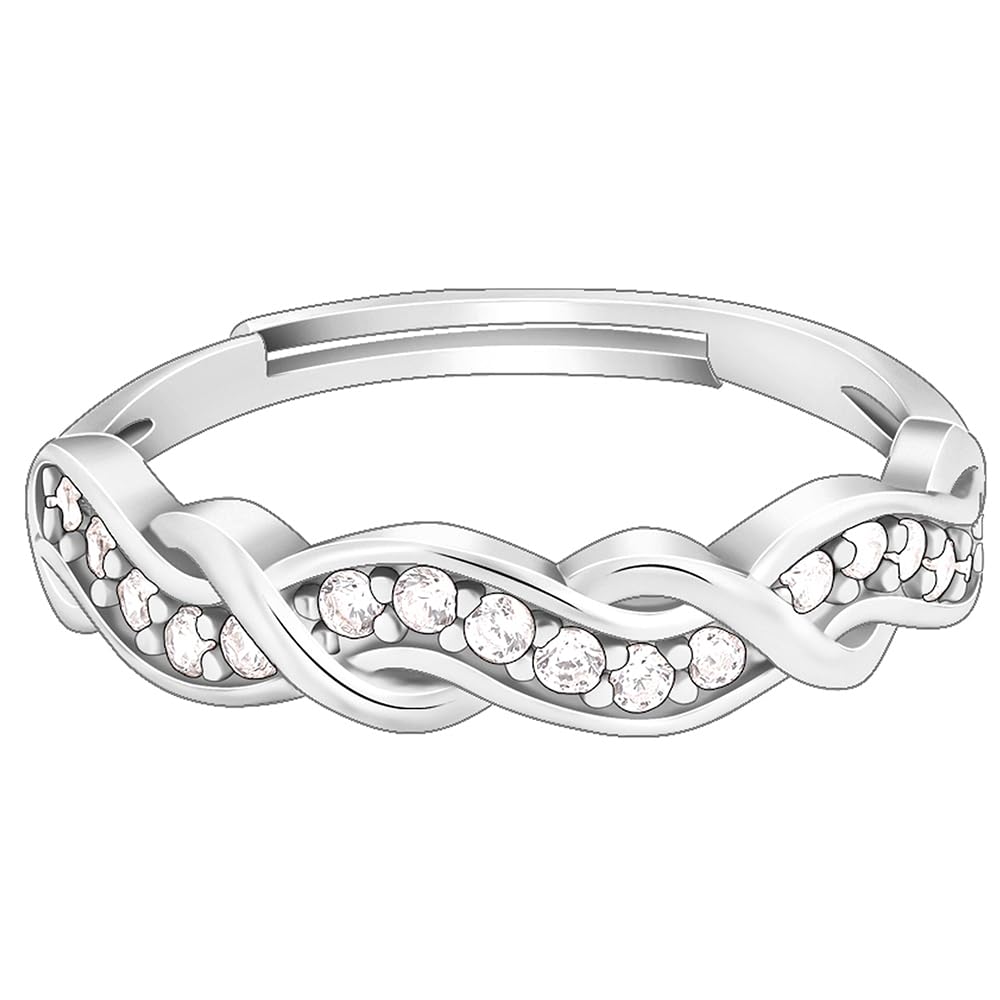 GIVA 925 Silver Zircon Winding Wave Ring, Adjustable | Gifts for Women and Girls | With Certificate of Authenticity and 925 Stamp | 6 Months Warranty* (B0CNPVVH9K) Amazon Price History, Amazon Price Tracker