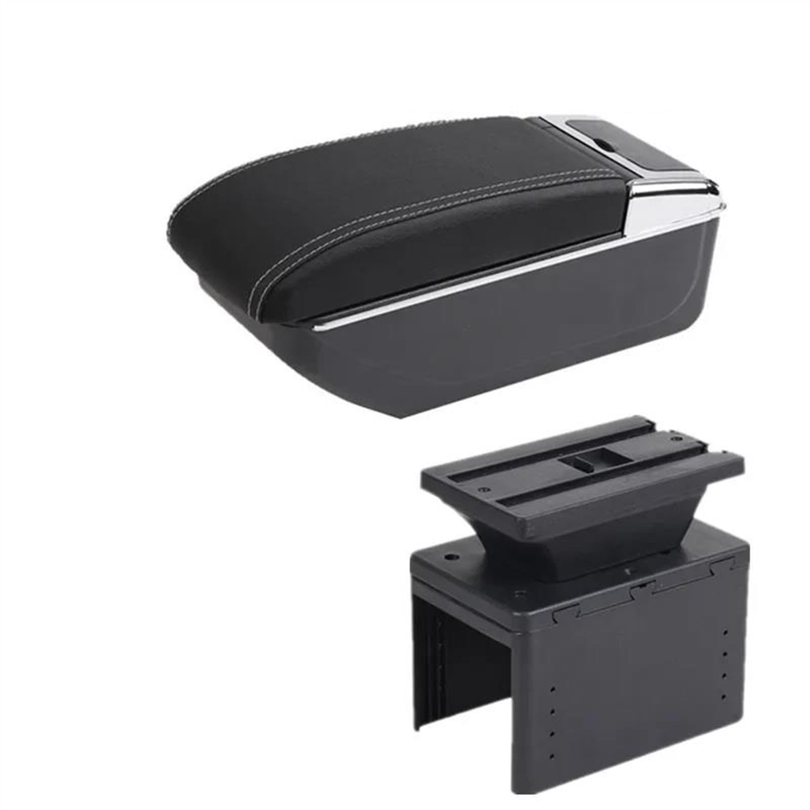 NMJLQW Storage Rack 2020 2021 2022 2023 Car Armrest Box Storage Box Interior Car Accessories Armrest Box For Micra K14(B red line)