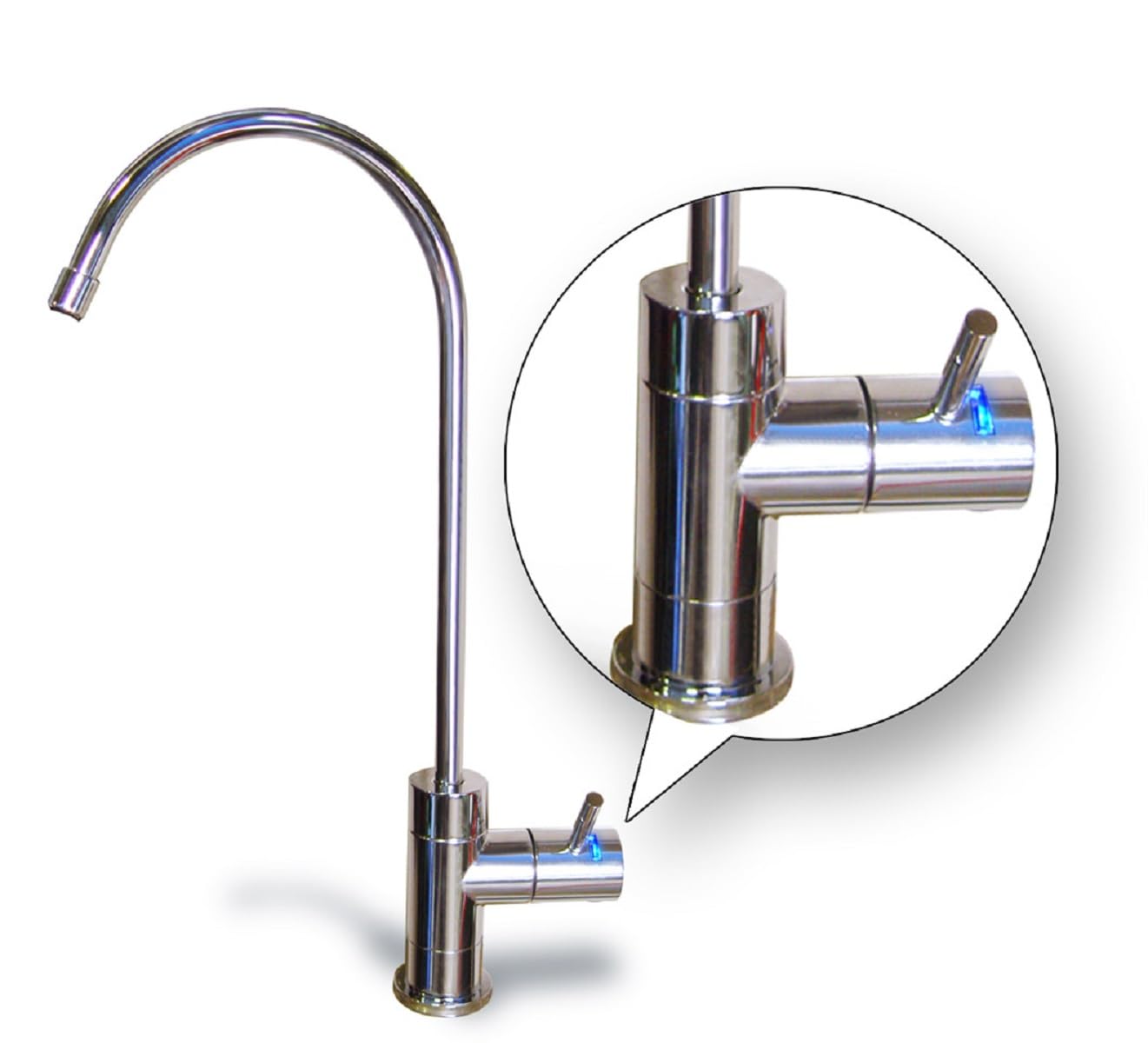 Grifo LED para equipo de osmosis inversa Bbagua: Innovador grifo con iluminación LED integrada, diseñado para sistemas de osmosis inversa. Disfruta de agua purificada con estilo. Bbagua