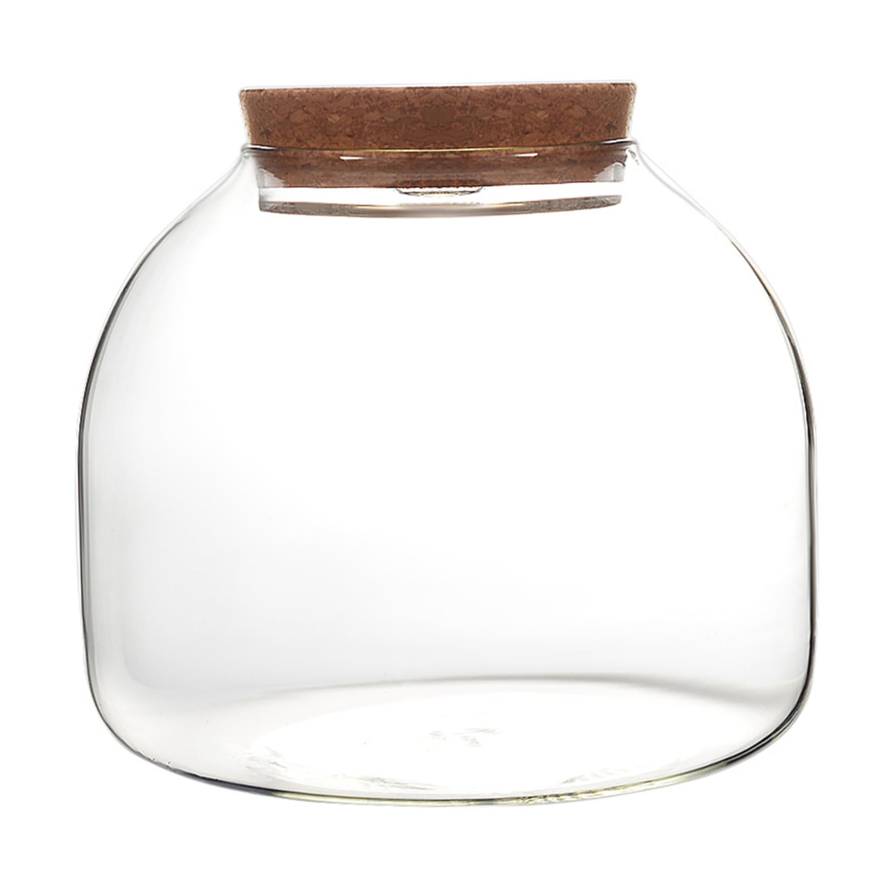 Terrario de vidrio Terrario de vidrio para plantas terrario para plantas de 1600 ml con tapa de corcho frasco de terrario de gran apertura para mini suculentas construcción de paisajes