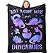 Jepufo Dinosaur Blanket, Dinosaur Gifts for Girls Kids, Just a Girl Who Loves Dinosaurs Blankets, Dino Stuff for Women, Best Gift Ideas for Dinosaurs-Lover Blanket 40"X50"