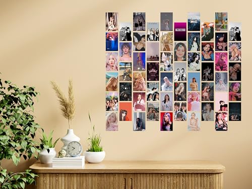 Image of Craft Qila Cardstock Kpop Vol 1 Pack of 54 Aesthetic Wall Collage Kit, Girl Room Decor, Dorm Decor, Photo Collage Kit, Wall Collage