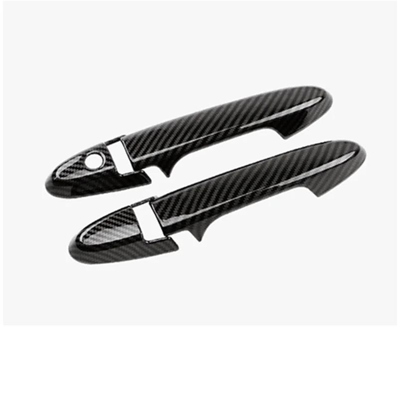 TRFBD Decorative Cover Carbon Fiber Chrome Car Door Handle Cover Trim Styling Decoration Accessories for HR-V for VEZEL 2014-2021(Handle 0 Button)