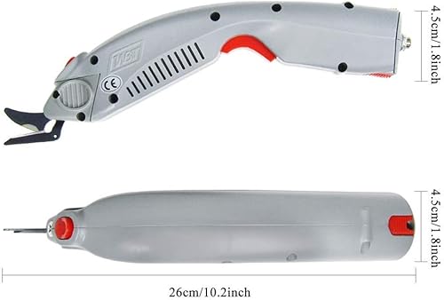 Vista 9 de MXBAOHENG Wbt-1 Tijeras eléctricas de tela inalámbricas, cortador de tela recargable para alfombra/cuero/goma/cartón (1 batería y una cuchilla)