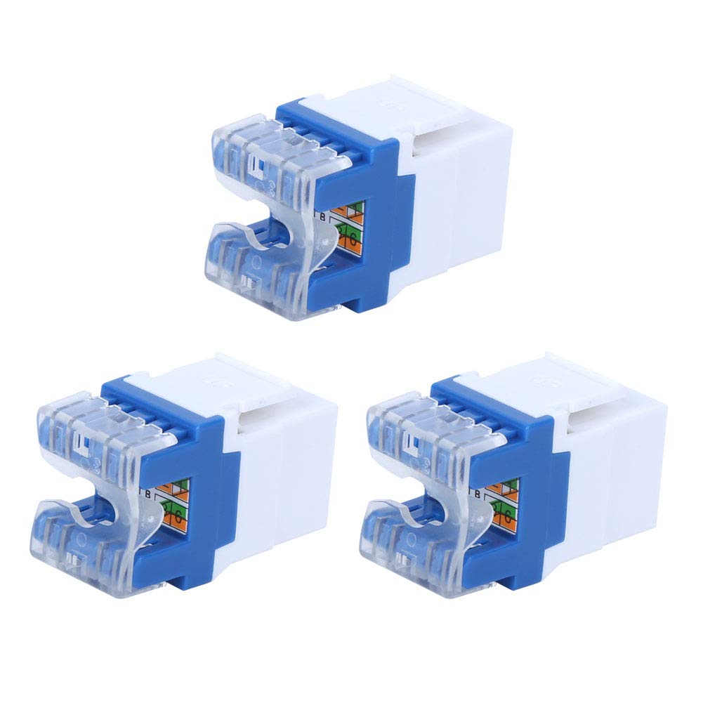Respicefinem X000D C5E 10×8×3 3Pcs Rj45 180 Module for Cat5E Utp Information Connector Socket Adapter