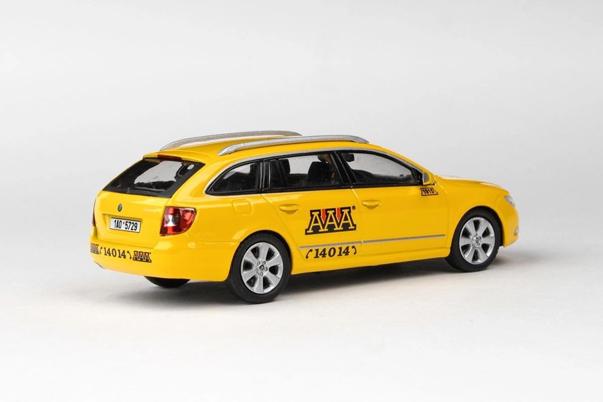 Skoda Superb II Combi (2009) 1:43 Diecast metalowy model samochodu, wierny model kolekcjonerski i zabawkowy samochód dla dzieci i dorosłych, miniaturowy pojazd jako prezent – taksówka