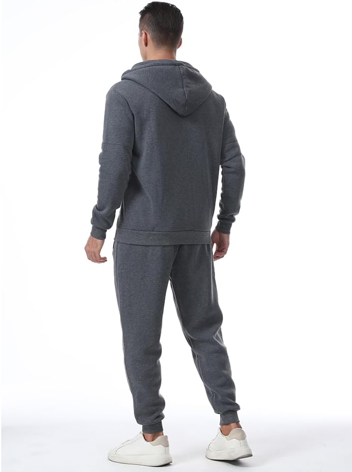 Mens Tracksuits 2 Piece Set Fleece Hoodie and Jogger Pants for Men Casual Athletic Running Sweatsuits - Image 3