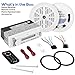 Pyle Bluetooth Marine Receiver Stereo & Speaker Kit - 300W Single DIN Boat Marine Head Unit, Mic, Hands-Free Calling, AUX, MP3/USB/SD, AM/FM Radio, Remote Control - PLMRKT49WT (White)
