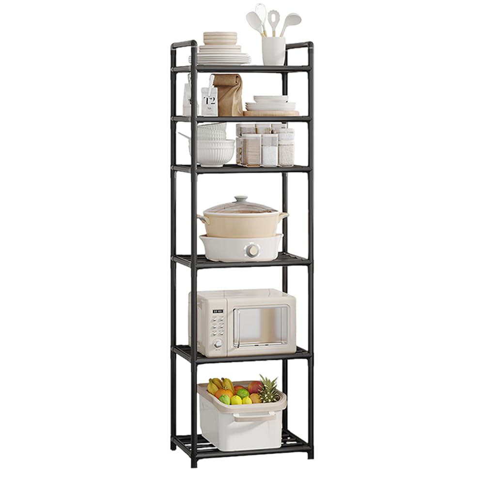 Scaffale in metallo a 6 ripiani, resistente, per cucina, dispensa, bagno, soggiorno, ufficio, durevole, versatile, salvaspazio