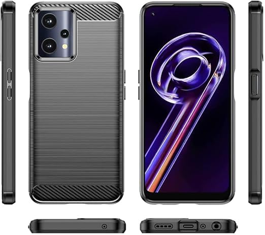 Image of Hybrid Carbon Fiber Back Case for Realme 9 4G (Black)