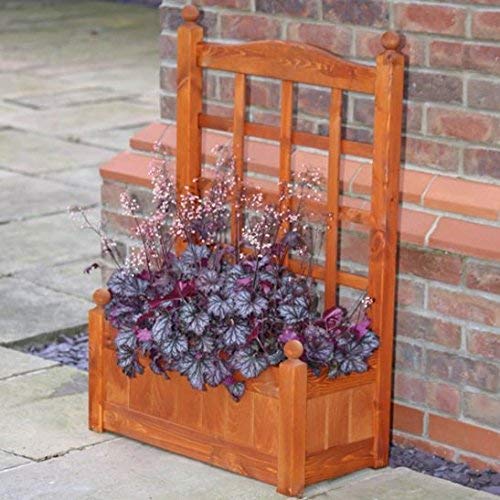 Garden And Home Shop Luxury 34'' Classic Climber Wooden Planter Twin