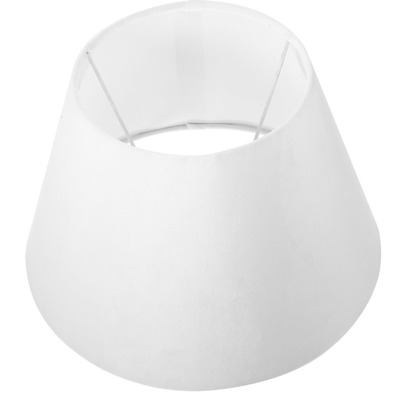 Beaupretty Paralume Compatibile E14 E27 Stile Europeo Delicato Resistente Bianco e Metallo Lampada da Tavolo per Camera da Letto e Soggiorno